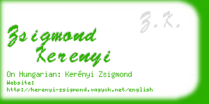 zsigmond kerenyi business card