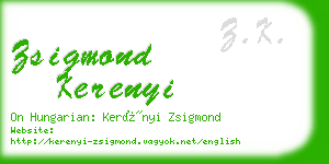 zsigmond kerenyi business card